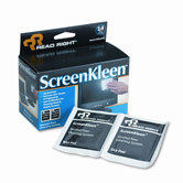 Read Right Screenkleen Alcohol-Free Wipes, Cloth, 5 X 5, 14/Box
