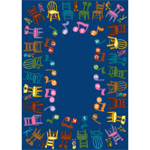 Educational Musical Chairs Alphabet Kids Rug