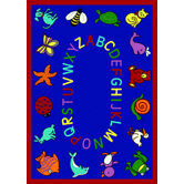 Educational ABC Animals Bold Design Kids Rug