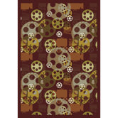 Gaming and Entertainment Blockbuster Burgundy Novelty Rug