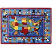 Educational I'm an American Kids Rug