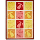 Summer Solstice Beach Fun Novelty Rug