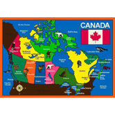 Educational Oh Canada Kids Rug
