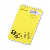 Wirebound Pocket Memo Book, College/Narrow Rule, 3 x 5, WE, 50 Sheets/pad
