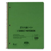 Earthwise By Oxford Wirelock Subject Notebook, College/Med Rule, 8-1/2 X 11, We, 100 Sheets
