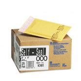 Jiffylite Self-Seal Mailer, Side Seam, #000, Golden Brown, 25/carton