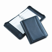 Sedona Leather Organizer Deluxe Starter Set, 5-1/2 x 8-1/2, Black