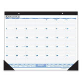 Monthly Desk Pad Calendar, 12 Month Jan-Dec, 24"x19", Black Binding, 2013