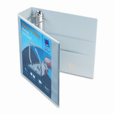 Nonstick Heavy-Duty EZD Reference View Binder, 3in Capacity, Gray