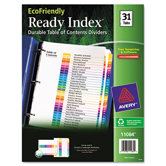 Ecofriendly Ready Index Table of Contents Divider, 1-31 Tabs