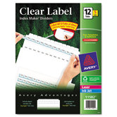 100% Recycled Index Maker Dividers, White 12-Tab, 11 x 8-1/2, 5 Sets/Pack