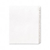 Allstate-Style Legal Side Tab Dividers, 25-Tab, 26-50, Letter, White, Set of 25