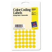 Removable Self-Adhesive Color-Coding Labels, 840/Pack