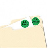 Print/Write Self-Adhesive Removable Labels, 3/4 dia, Green, 1008/Pack
