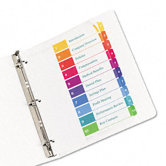 Ready Index Contemporary Contents Divider, 1-10, Multicolor, Letter, Six Sets