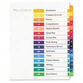Ready Index Contemporary Contents Divider, 1-15, Multicolor, Letter, Six Sets