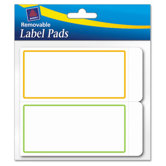 Removable Label Pads, 2 x 4, Assorted, 80/Pack