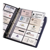 Business Card Pages, Tabbed, Holds 100 2"x3-1/2" DS., Clear