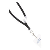 Neck Lanyard, Adjustable Safety Feature, 35-1/2" Long, Black