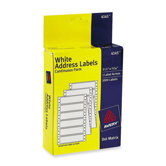 Dot Matrix Printer Labels, 1 Across, 3-1/2"x15/16", 1000 per Box, White