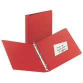 Economy Round Ring Reference Binder, 2" Capacity, Red