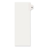 Avery-Style Legal Side Tab Divider, Title: 55, Letter, White, 25/Pack