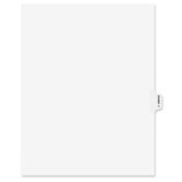 Preprinted Legal Side Tab Dividers, Exhibit F, Letter, White, 25/Pack