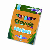 Non-Washable Broad Point Markers (8/Set