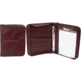 Leather-Look Letter Size Zippered Padfolio