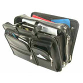Genuine Leather Top Zip Computer Case