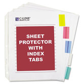 Poly Sheet Protectors with Index Tabs (5/Set)