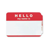 Pressure Sensitive Badges with Hello My Name Is (100/Box)