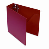 Heavyweight Vinyl Slant-D Ring Binder, 3in Capacity, Red