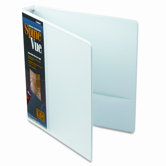 Spinevue Round Ring View Binder, 1in Capacity, White