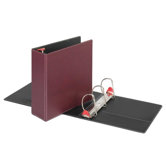Locking D-Ring Binder, 4" Cap, 11"x8-1/2", Maroon