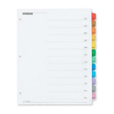 One Step Index System, Monthly, Jan-Dec, 12-Tab, Multicolor