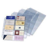 Refill Pages, For Card File Binder, 200-Card Capacity, 10 per Pack, Clear