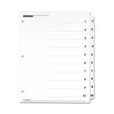 One Step Index System, Numbered 1-10, 10 Tabs, Clear