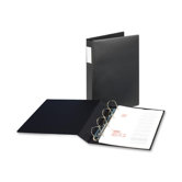D-Slant Legal Binder, 4 Ring, 2" Capacity, 14"x8-1/2", Black