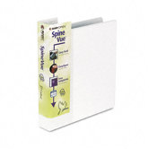 Spinevue EasyOpen Locking Slant-D Ring Binder, 1-1/2in Capacity, White
