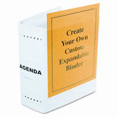 Varicap6 Expandable 1- 6 Post Binder, 8-1/2 x 11, White/Clear