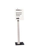 Info Sign Duo Floor Stand, Tabloid-Size Inserts