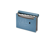 Essentials Expanding File, 7 Pockets, Poly, 13 1/2 x 9, Blue