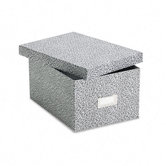 Oxford Reinforced Board Card File with Lift-Off Lid Holds 1200 5 x 8 Cards