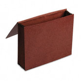 Premium Reinforced 5" Expansion Wallets, Red Fiber, Letter, Red