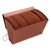 Expanding File, w/ Elastic Closure,21-Pockets,A-Z,Legal,Red