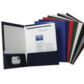 Laminated Portfolio,2-Pocket,11"x8-1/2",Assorted