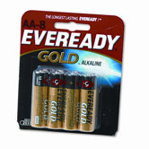 Gold Alkaline Batteries, AA, 8/pack