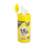 Telephone Surface Cleaner Wet Wipes, Cloth, 100/Tub