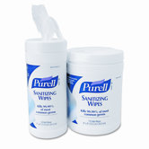 Purell Premoistened Sanitizing Wipes, Cloth, 6 x 8, 175/canister, 6/carton
